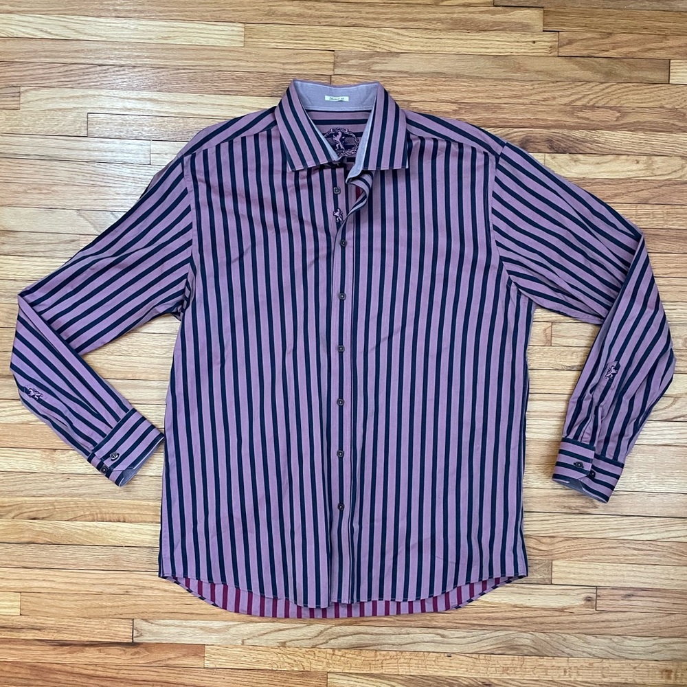 Striped Purple Men's Shirt
